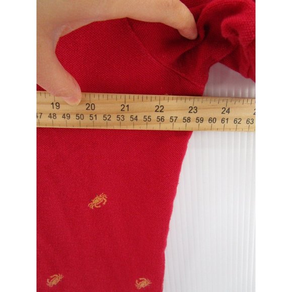 Ralph Lauren Polo Shirt Large Pullover Golf All Over Crab Print Knit * - Picture 5 of 10